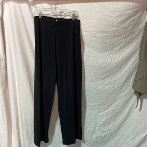 THS L nylon spandex black pants pullon style vintage euc straight leg